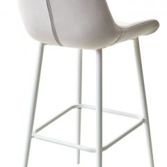 Барный стул ХОФМАН, цвет H-09 Светло-серый, велюр / белый каркас М-City в Южноуральске - yuzhnouralsk.mebel24.online | фото 4