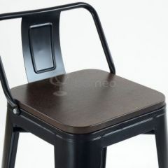 Барный стул N-238 Tolix Wood style Черный в Южноуральске - yuzhnouralsk.mebel24.online | фото 3