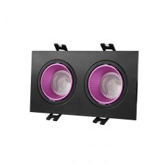 DK3072-BK+PI Встраиваемый светильник, IP 20, 10 Вт, GU5.3, LED, черный/розовый, пластик в Южноуральске - yuzhnouralsk.mebel24.online | фото