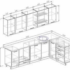 Кухонный гарнитур угловой Графика 2600х1600 (Стол. 26мм) в Южноуральске - yuzhnouralsk.mebel24.online | фото 2