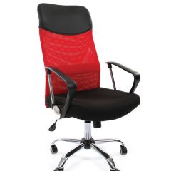 Кресло для руководителя CHAIRMAN 610 N (15-21 черный/сетка красный) в Южноуральске - yuzhnouralsk.mebel24.online | фото