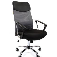 Кресло для руководителя CHAIRMAN 610 N(15-21 черный/сетка серый) в Южноуральске - yuzhnouralsk.mebel24.online | фото