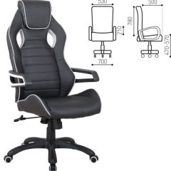 Кресло компьютерное BRABIX "Techno Pro GM-003" (черное/серое, вставки серые) 531814 в Южноуральске - yuzhnouralsk.mebel24.online | фото 2