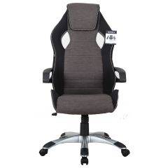 Кресло компьютерное BRABIX Techno GM-002 (ткань) черное/серое, вставки белые (531815) в Южноуральске - yuzhnouralsk.mebel24.online | фото 3