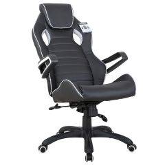 Кресло компьютерное BRABIX Techno Pro GM-003 (экокожа черное/серое, вставки серые) 531814 в Южноуральске - yuzhnouralsk.mebel24.online | фото 4
