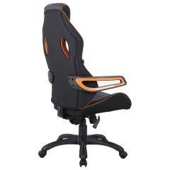 Кресло компьютерное BRABIX Techno Pro GM-003 (ткань черное/серое, вставки оранжевые) 531813 в Южноуральске - yuzhnouralsk.mebel24.online | фото 6