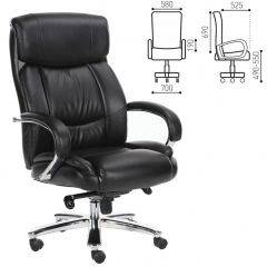 Кресло офисное BRABIX "Direct EX-580" (хром/рециклированная кожа/черное) 531824 в Южноуральске - yuzhnouralsk.mebel24.online | фото