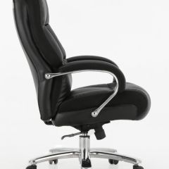 Кресло офисное BRABIX PREMIUM "Bomer HD-007" (рециклированная кожа, хром, черное) 531939 в Южноуральске - yuzhnouralsk.mebel24.online | фото 3