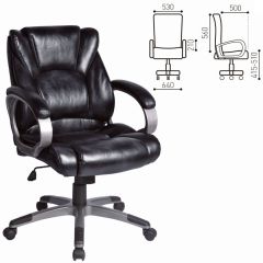Кресло офисное BRABIX "Eldorado EX-504", экокожа, черное, 530874 в Южноуральске - yuzhnouralsk.mebel24.online | фото 3