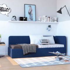 Кровать-диван Leonardo 160*70 (Синий) в Южноуральске - yuzhnouralsk.mebel24.online | фото 6