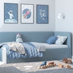 Кровать-диван Leonardo 180*80 (Голубой) в Южноуральске - yuzhnouralsk.mebel24.online | фото 5