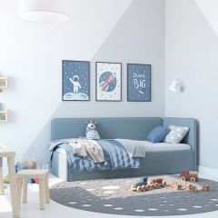 Кровать-диван Leonardo 180*80 (Голубой) в Южноуральске - yuzhnouralsk.mebel24.online | фото 6