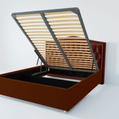 Кровать Нягань с ПМ 1400 (велюр бордо) в Южноуральске - yuzhnouralsk.mebel24.online | фото