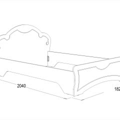 Кровать Ольга-10 МДФ (1600) без основания в Южноуральске - yuzhnouralsk.mebel24.online | фото 2