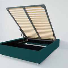 Кровать Подиум с ПМ 1800 (велюр бирюзовый) в Южноуральске - yuzhnouralsk.mebel24.online | фото 2