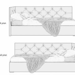 Кровать угловая Лилу интерьерная +основание (120х200) в Южноуральске - yuzhnouralsk.mebel24.online | фото 2