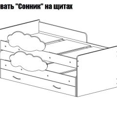 Кровать выкатная Соник (800*1900) в Южноуральске - yuzhnouralsk.mebel24.online | фото 2