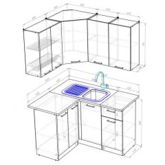 Кухонный гарнитур Лоретта прайм 1200х1400 мм в Южноуральске - yuzhnouralsk.mebel24.online | фото 3