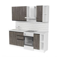 Кухонный гарнитур Ноктюрн медиум 1400 мм в Южноуральске - yuzhnouralsk.mebel24.online | фото 3