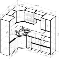 Кухонный гарнитур Сиена оптима 1800х2400 мм в Южноуральске - yuzhnouralsk.mebel24.online | фото 2