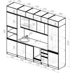Кухонный гарнитур Сюита люкс 3000 мм в Южноуральске - yuzhnouralsk.mebel24.online | фото 2