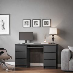 МОРИ МС-2 Стол 6 ящиков (графит) в Южноуральске - yuzhnouralsk.mebel24.online | фото