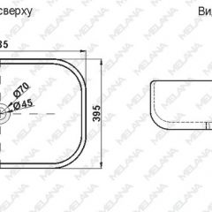 Накладная раковина melana mln-a419-cbk-m черная матовая в Южноуральске - yuzhnouralsk.mebel24.online | фото 2