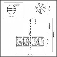 Подвесная люстра Odeon Light Elegante 4878/7 в Южноуральске - yuzhnouralsk.mebel24.online | фото 4