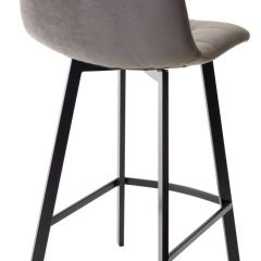 Полубарный стул CHILLI-QB SQUARE графит #14, велюр / черный каркас (H=66cm) М-City в Южноуральске - yuzhnouralsk.mebel24.online | фото 2