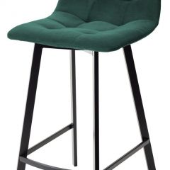 Полубарный стул CHILLI-QB SQUARE зеленый #19, велюр / черный каркас (H=66cm) М-City в Южноуральске - yuzhnouralsk.mebel24.online | фото 1