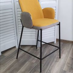 Полубарный стул NYX (H=65cm) VF106 желтый / VF120 серый М-City в Южноуральске - yuzhnouralsk.mebel24.online | фото 2