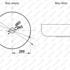 Раковина 400B Lake MELANA Profline ГРАФИТ накладная круглая 400B в Южноуральске - yuzhnouralsk.mebel24.online | фото 2