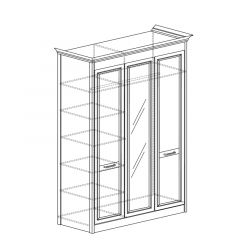 Шкаф 3-дверный со стеклом №453 Адель в Южноуральске - yuzhnouralsk.mebel24.online | фото 2