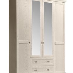 Шкаф 4-х дверный (с зеркалами) для платья и белья с выдвижными ящиками Венеция дуб седан (ВНШ1/41) в Южноуральске - yuzhnouralsk.mebel24.online | фото