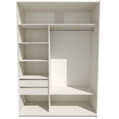 Шкаф-купе 1400 серии SOFT D6+D4+B2+PL2 (2 ящика+1штанга+1 полка) профиль «Капучино» в Южноуральске - yuzhnouralsk.mebel24.online | фото 2