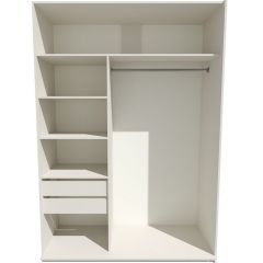 Шкаф-купе 1600 серии SOFT D1+D3+B2+PL1 (2 ящика+1штанга) профиль «Графит» в Южноуральске - yuzhnouralsk.mebel24.online | фото 3