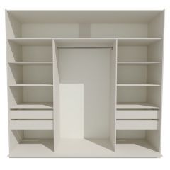 Шкаф-купе 2400 серии SOFT D4+D4+D4+B22+PL1 (по 2 ящика лев/прав+1штанга) профиль «Графит» в Южноуральске - yuzhnouralsk.mebel24.online | фото 2