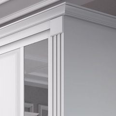 Шкаф-купе 2450 серии NEW CLASSIC K6Z+K1+K6+B22+PL2 (по 2 ящика лев/прав+1 штанга+1 полка) профиль «Капучино» в Южноуральске - yuzhnouralsk.mebel24.online | фото 4