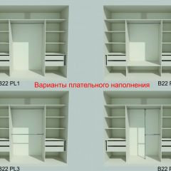 Шкаф-купе 2450 серии NEW CLASSIC K6Z+K1+K6+B22+PL2 (по 2 ящика лев/прав+1 штанга+1 полка) профиль «Капучино» в Южноуральске - yuzhnouralsk.mebel24.online | фото 6