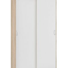 Шкаф-купе Бассо 1.0 (Дуб Сонома/Белый) 2 двери 2 зеркальные вставки в Южноуральске - yuzhnouralsk.mebel24.online | фото 3