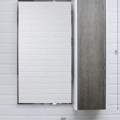 Шкаф-зеркало Uno 60 Дуб серый левый/правый Домино (DU1503HZ) в Южноуральске - yuzhnouralsk.mebel24.online | фото 7