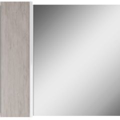 Шкаф-зеркало Uno 80 Дуб серый левый/правый Домино (DU1504HZ) в Южноуральске - yuzhnouralsk.mebel24.online | фото 2