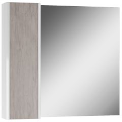 Шкаф-зеркало Uno 80 Дуб серый левый/правый Домино (DU1504HZ) в Южноуральске - yuzhnouralsk.mebel24.online | фото 6