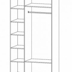 ГАММА Спальный гарнитур (модульный) дуб вотан в Южноуральске - yuzhnouralsk.mebel24.online | фото 13