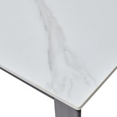 Стол CORNER 120 MATT WHITE MARBLE SOLID CERAMIC / BLACK, ®DISAUR в Южноуральске - yuzhnouralsk.mebel24.online | фото 8