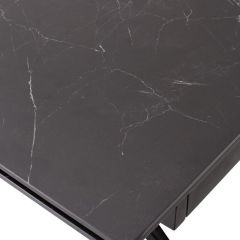 Стол FORIO 160 MATT BLACK MARBLE SOLID CERAMIC / BLACK, ®DISAUR в Южноуральске - yuzhnouralsk.mebel24.online | фото 9