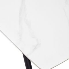 Стол RIVOLI 140 MATT WHITE MARBLE SOLID CERAMIC / BLACK, ®DISAUR в Южноуральске - yuzhnouralsk.mebel24.online | фото 9