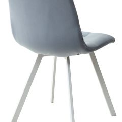 Стул CHILLI SQUARE G108-56 пудровый синий, велюр/ белый каркас М-City в Южноуральске - yuzhnouralsk.mebel24.online | фото 4