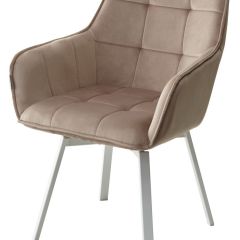 Стул MAVERICK 360 град. поворот. BLUVEL-40 BEIGE/ белый каркас, М-City в Южноуральске - yuzhnouralsk.mebel24.online | фото