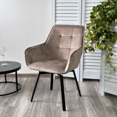 Стул MAVERICK 360 град. поворот. BLUVEL-40 BEIGE/ черный каркас, М-City в Южноуральске - yuzhnouralsk.mebel24.online | фото 5